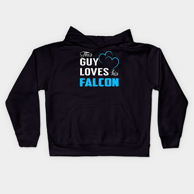 This Guy Loves His FALCON Kids Hoodie by TrudiWinogradqa